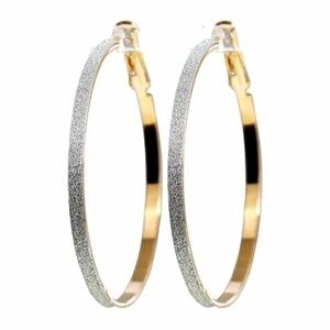 💞💗 Vintage Large Flair Gilded Glitz Hoops Fashion Gold Earrings